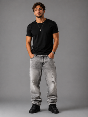 Calça Cinza Estonada