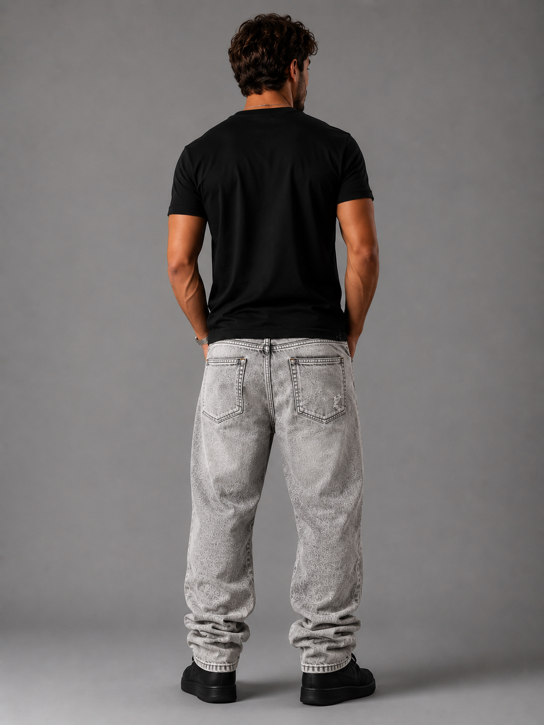 Calça Cinza Estonada