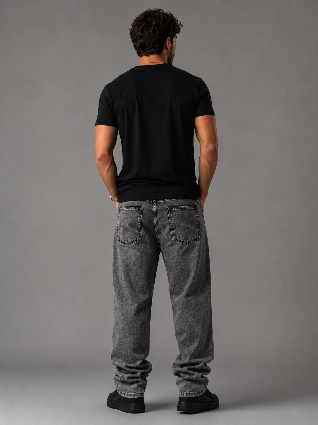 Calça Cinza Marmorizada