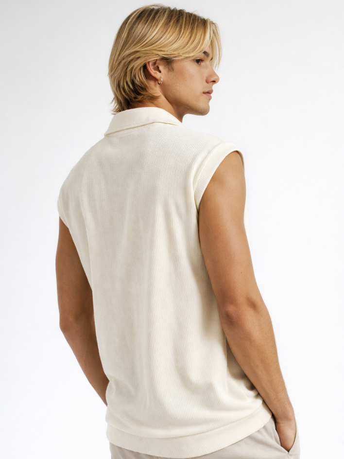 Regata Malha Tricot Off White