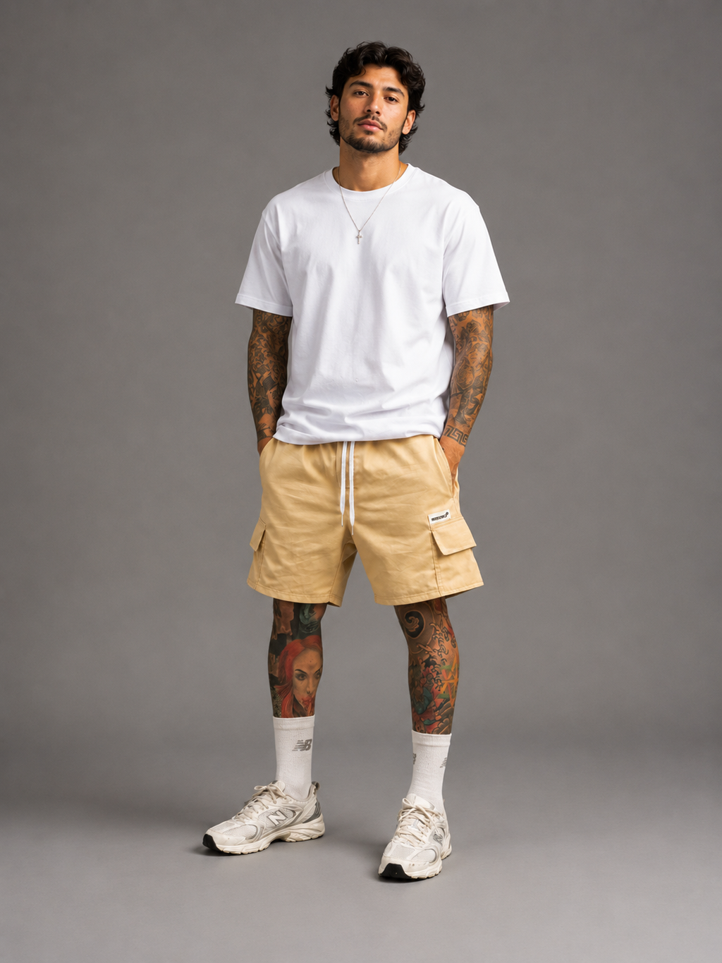 Short  Cargo Sarja Bege
