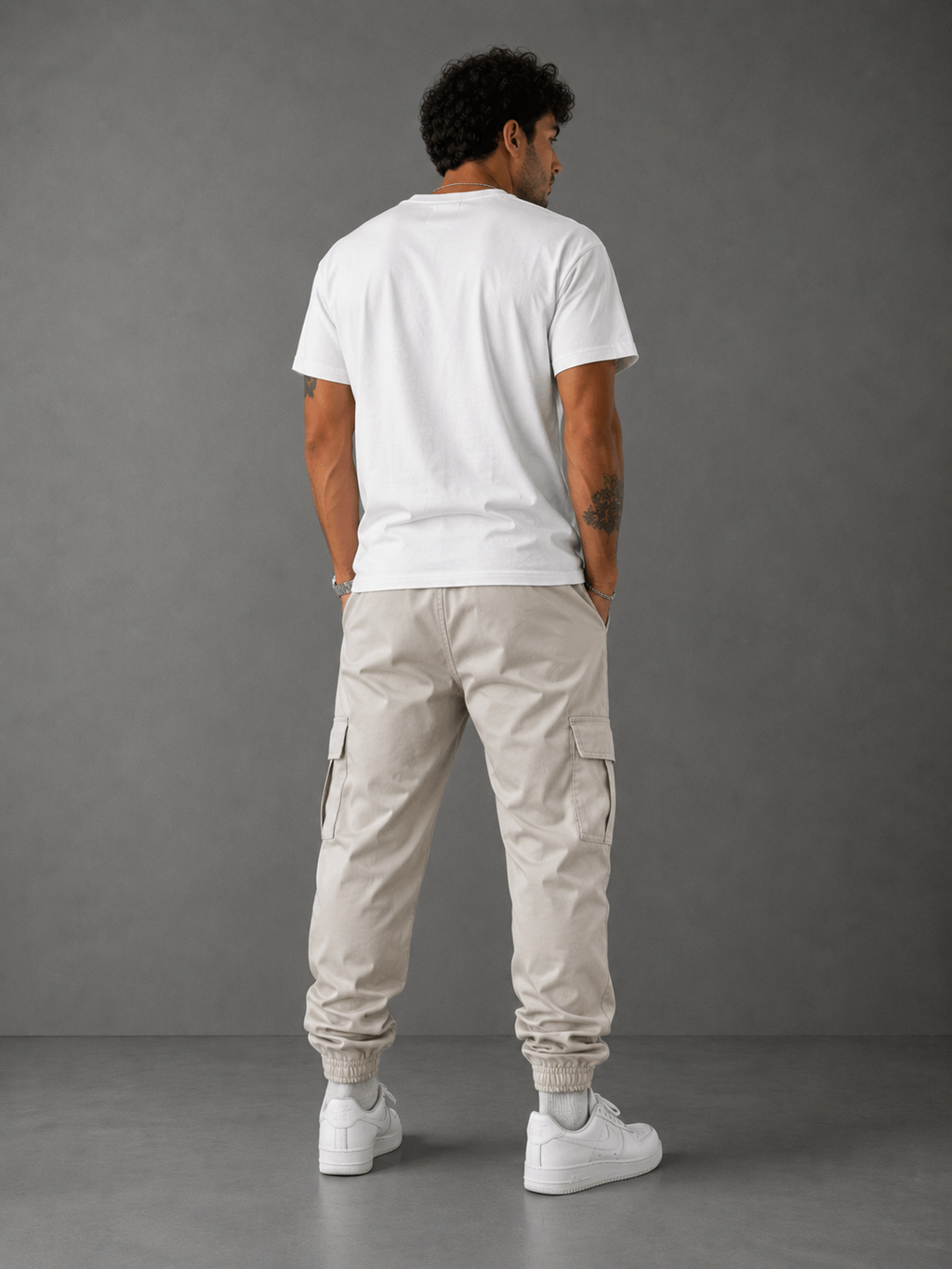 Calça  Jogger Cargo Bege
