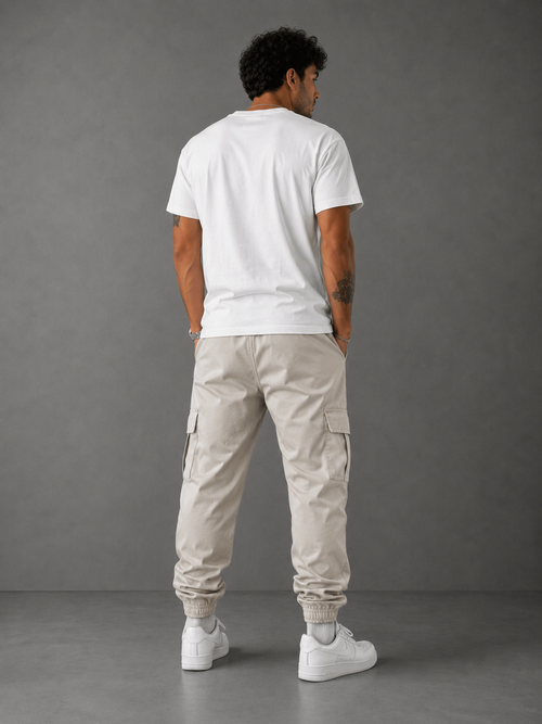 Calça  Jogger Cargo Bege