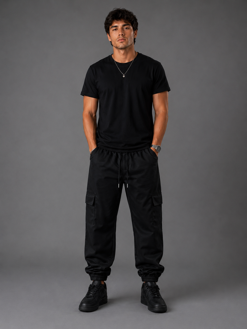 Calça Jogger Cargo Preto